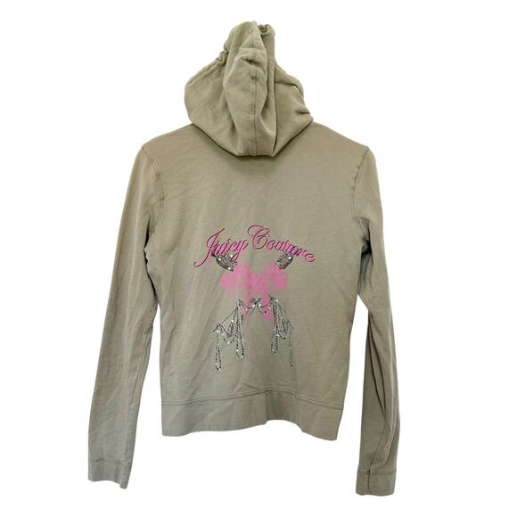 Vintage Juicy Couture Green Full Zip Hoodie Sz XL - Picture 5 of 5